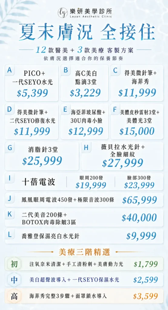 樂妍美學診所-Leyan Clinic-桃園醫美診所推薦-肌膚管理_2609優惠資訊_1